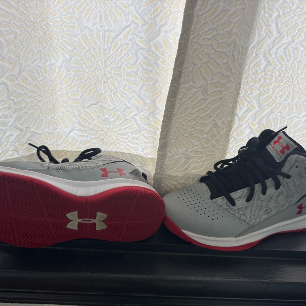Under Armour Kids' Sneakers in Gray and Red